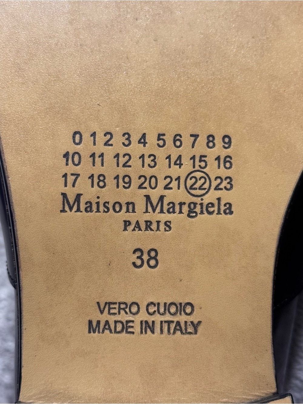 Maison Margiela Black Tabi Leather Loafers Women’s Size EU 38 US 8 - Picture 8 of 8